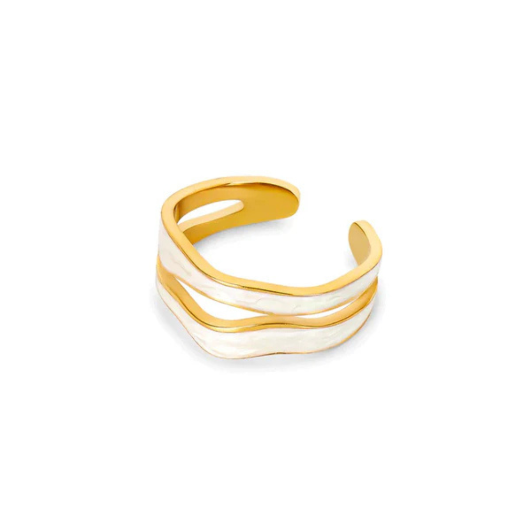 Bague Luxe Abstraite Nacre