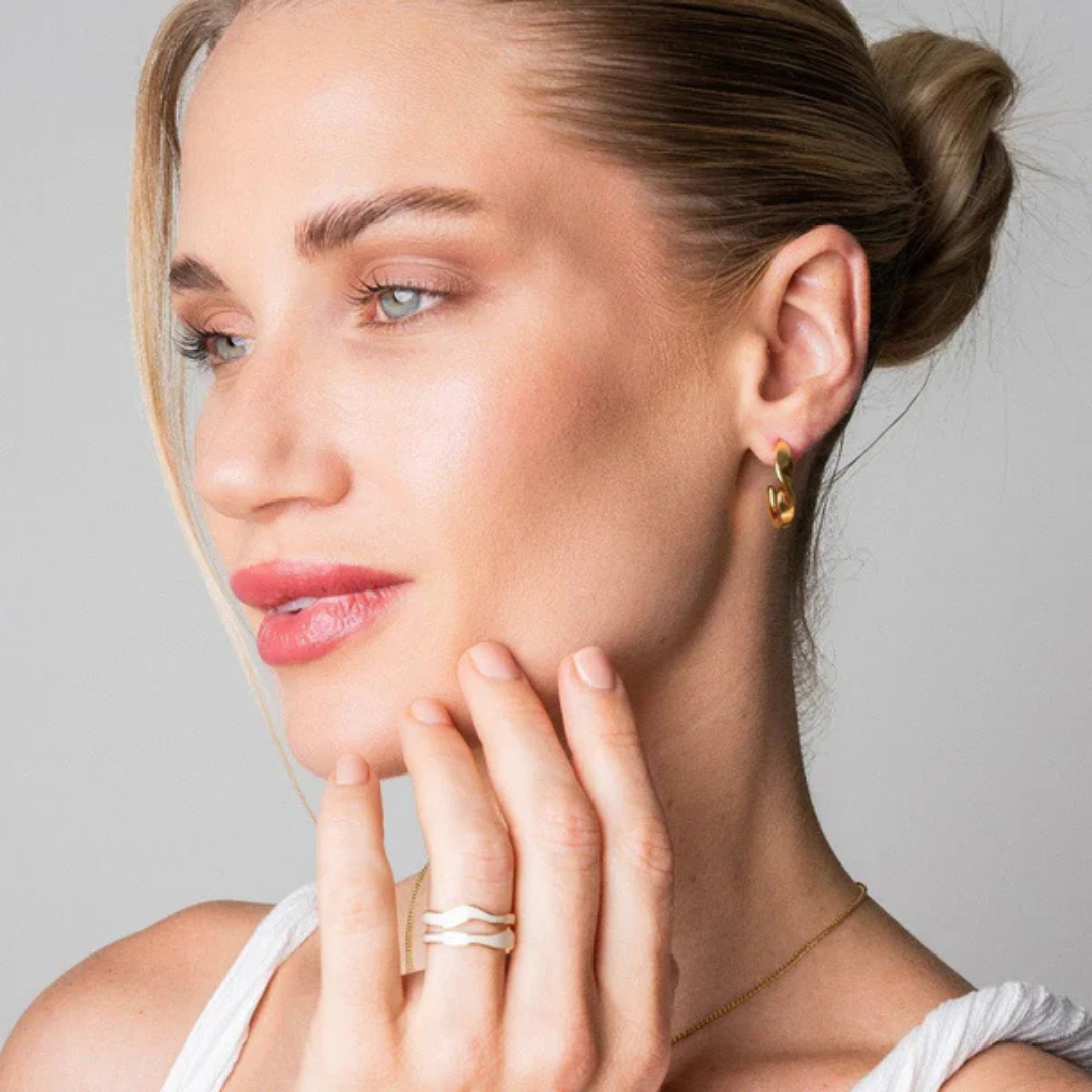 Bague Luxe Abstraite Nacre