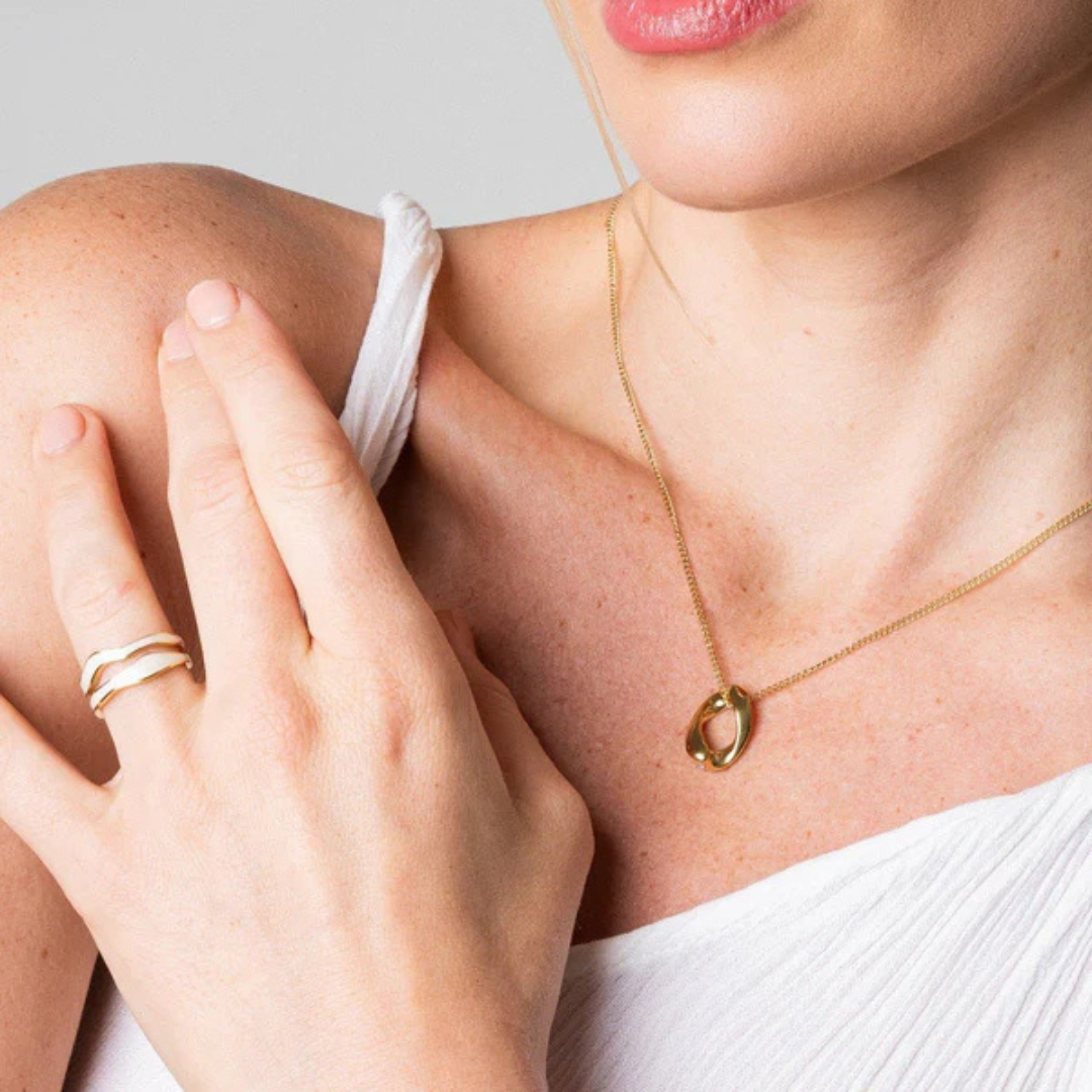 Bague Luxe Abstraite Nacre
