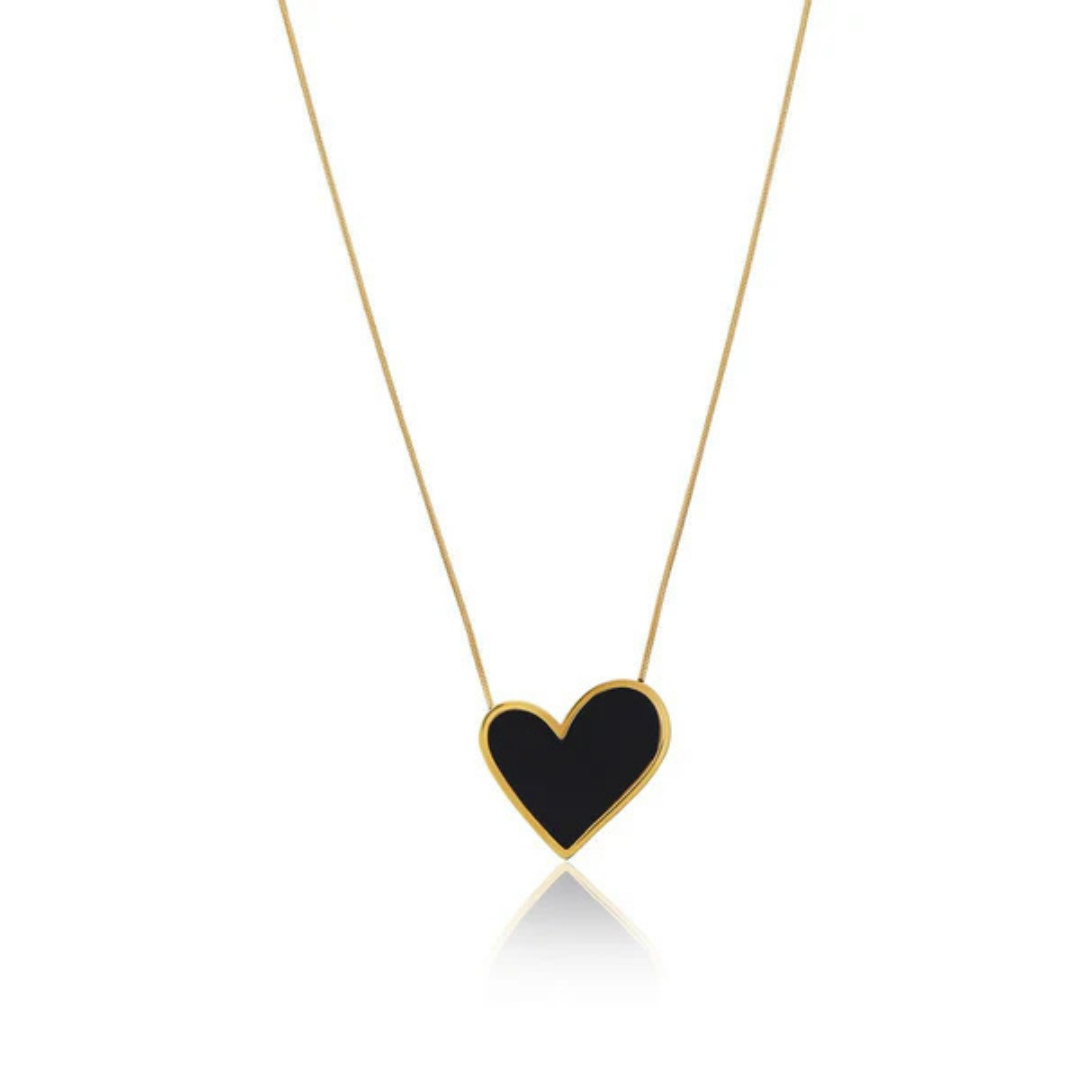 Collier Élégance Alhambra - Cœur Noir