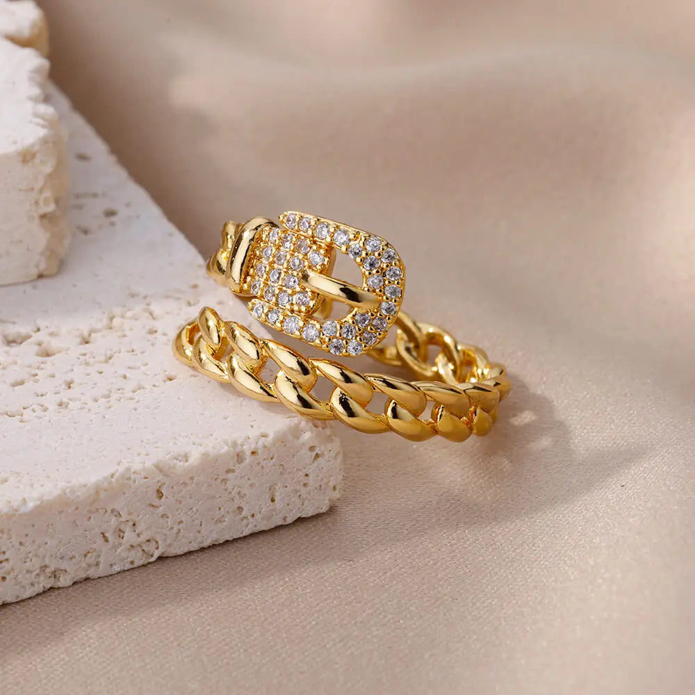 Bague Ajustable Style Boucle