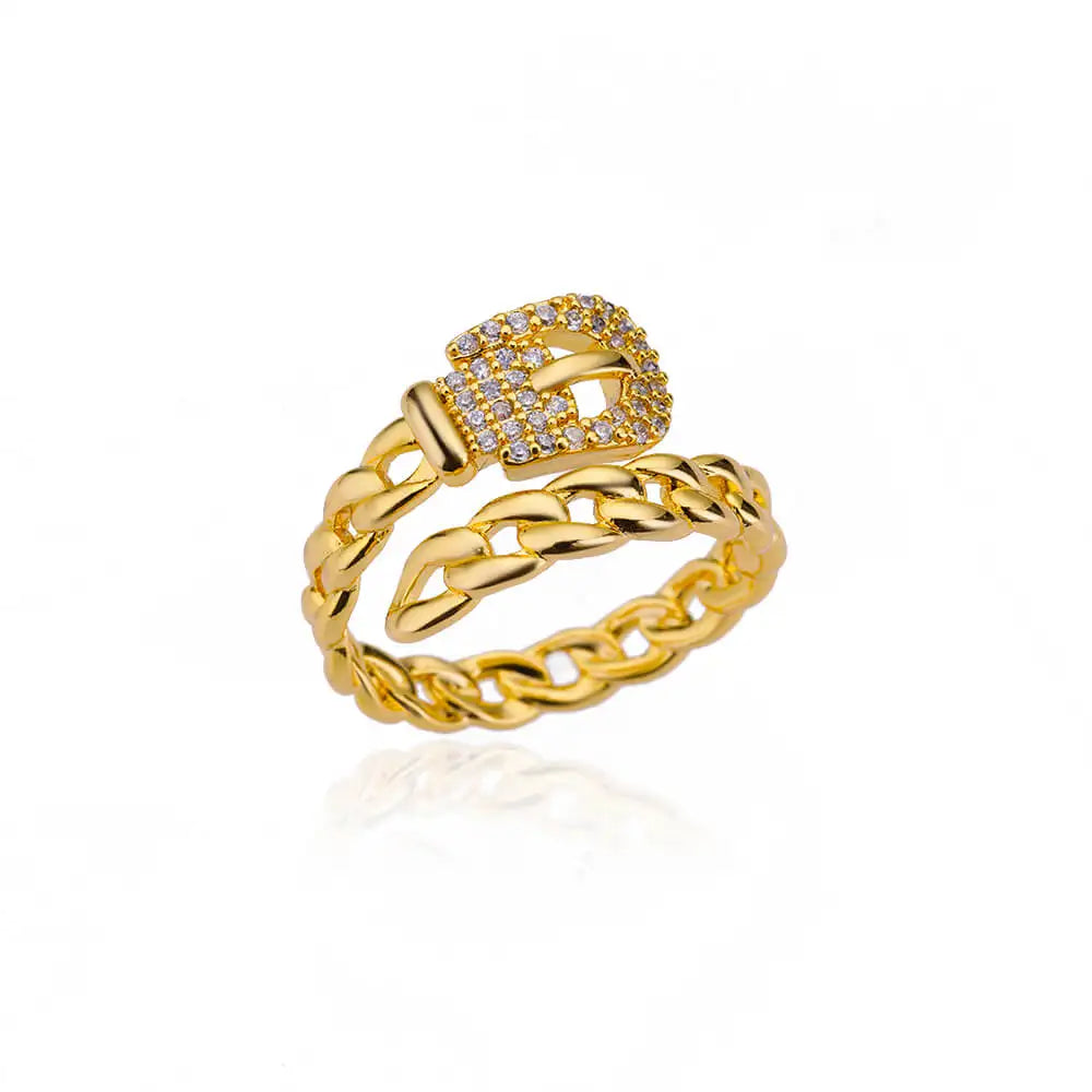 Bague Ajustable Style Boucle