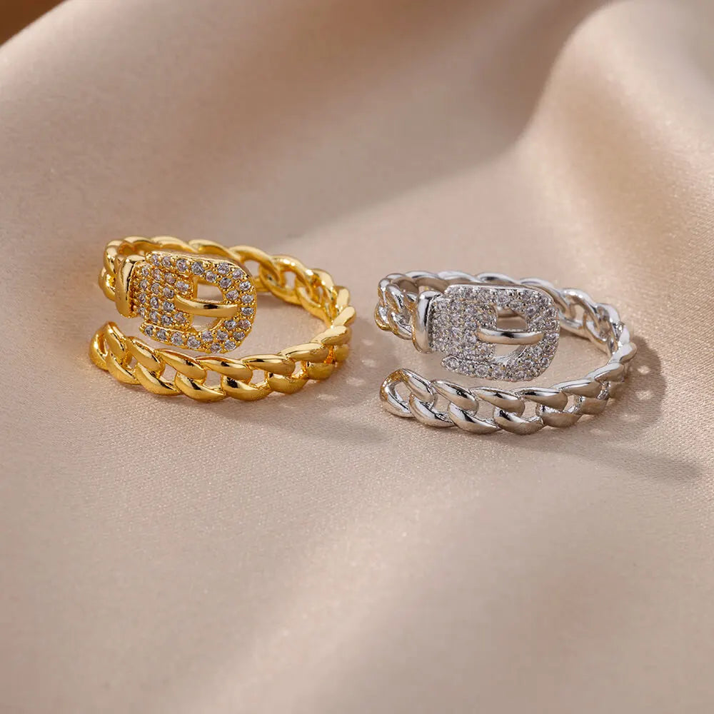 Bague Ajustable Style Boucle