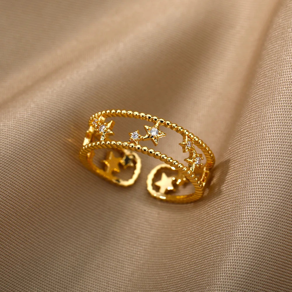 Bague Pentagramme Ajourée