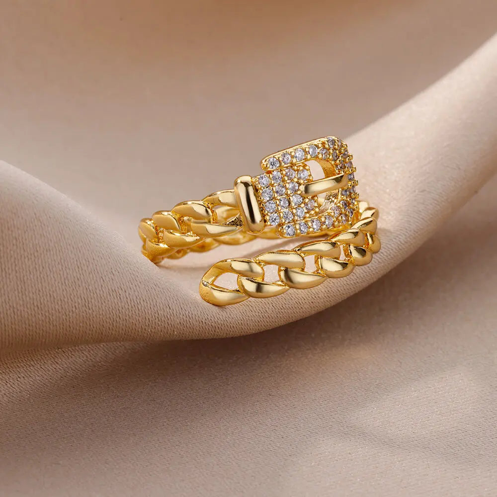 Bague Ajustable Style Boucle