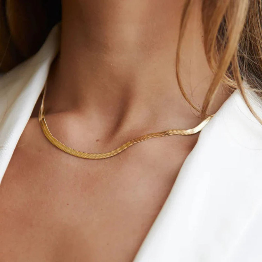 Collier Serpent Luxe Plaqué en Or 18 Carats